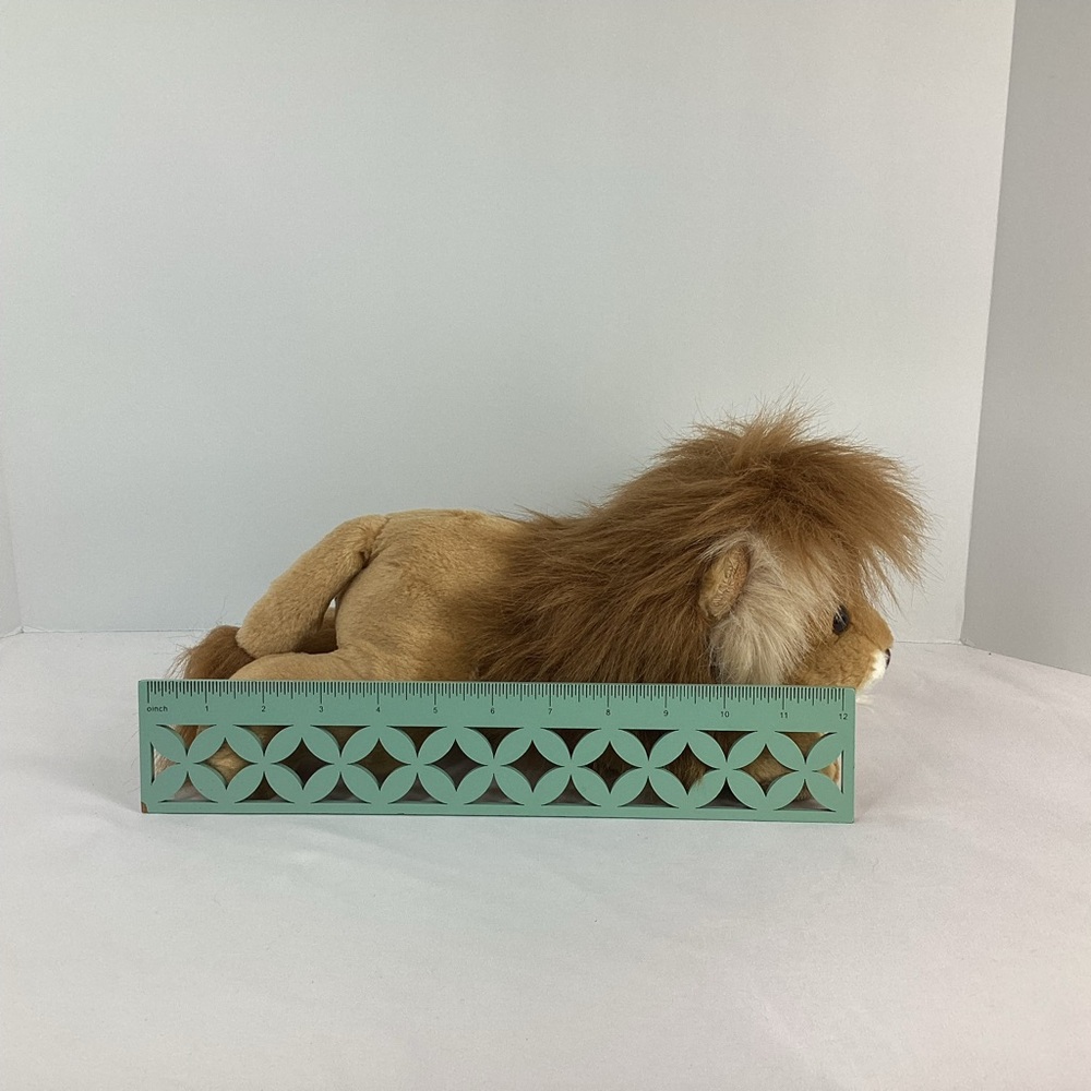 Plush Lion 12” Long Stuffed Animal Kingdom Jungle Safari Tan Mane - Picture 7 of 7